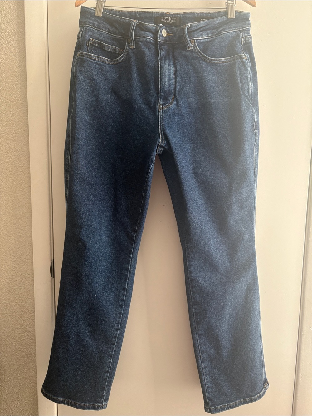 Judy Blue Dark Blue High Rise Straight Fit Women's Casual Jeans SZ 16W